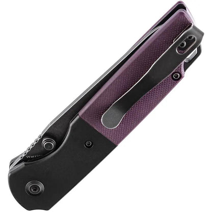 Kansept Knives Warrior Linerlock Purple G10 - D2 TiNi Coated Drop Point Blade With Lanyard Hole by Kansept Knives