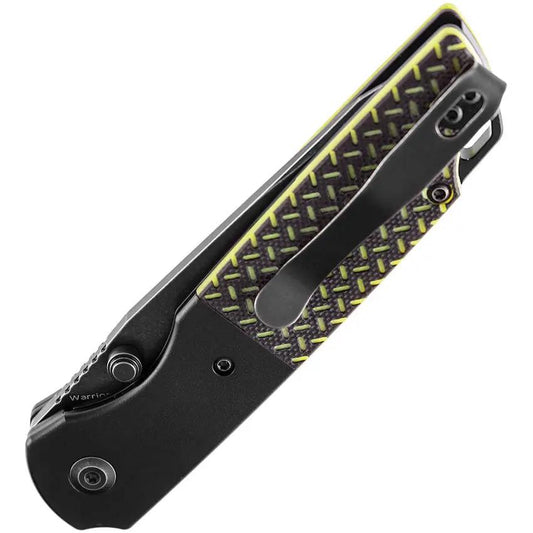 Kansept Knives Warrior Linerlock - Green G10 Handle With Black TiNi Coated D2 Tanto Blade by Kansept Knives