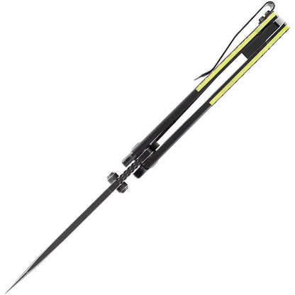 Kansept Knives Warrior Linerlock - Green G10 Handle With Black TiNi Coated D2 Tanto Blade by Kansept Knives