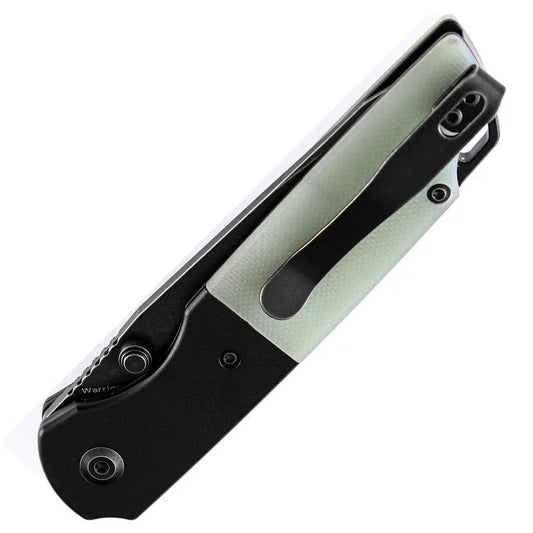 Kansept Knives Warrior Framelock Jade T1005T4 - D2 Tool Steel Tanto Blade With Jade G10 Handle by Kansept Knives