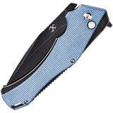 Kansept Knives Hellx Framelock D2 Blue Mic T1008F3 by Kansept Knives