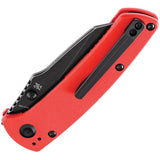 Kansept Knives Main Street Linerlock Red T1015B2 - Red G10 Handle With Black Titanium Coated 154CM Blade by Kansept Knives