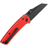 Kansept Knives Main Street Linerlock Red T1015B2 - Red G10 Handle With Black Titanium Coated 154CM Blade by Kansept Knives