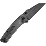 Kansept Knives Main Street Linerock Black Micarta - 3.5-Inch Black Stonewash 154CM Blade 4.5-Inch Closed by Kansept Knives
