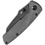 Kansept Knives Main Street Linerock Black Micarta - 3.5-Inch Black Stonewash 154CM Blade 4.5-Inch Closed by Kansept Knives