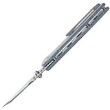 Kansept Knives Main Street Linerock Blue Micarta - 154CM Stainless Blade With Stonewash Finish by Kansept Knives