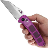 Kansept Knives Main Street Crosslock - Purple Acrylic Handle and 154CM Stonewash Blade by Kansept Knives