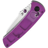 Kansept Knives Main Street Crosslock - Purple Acrylic Handle and 154CM Stonewash Blade by Kansept Knives