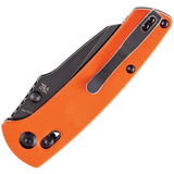 Kansept Knives Main Street Crosslock Orange - 154CM Blade, G10 Handle, Pocket Clip EDC by Kansept Knives