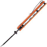 Kansept Knives Main Street Crosslock Orange - 154CM Blade, G10 Handle, Pocket Clip EDC by Kansept Knives