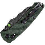 Kansept Knives Main Street Crosslock Green - 154CM Stainless Blade Canvas Micarta Handle by Kansept Knives