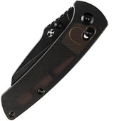 Kansept Knives Main Street Crosslock - Brown Acrylic Handle With 154CM Stainless Steel Blade by Kansept Knives