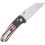 Kansept Knives Main Street Crosslock Flag T1015V9 - Patriotic Flag Artwork Handle With Stonewashed 154CM Blade by Kansept Knives