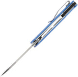 Kansept Knives Model 6 Linerlock Blue G10 - Bead Blast 154CM Wharncliffe Blade Knife by Kansept Knives