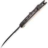 Kansept Knives Convict Linerlock Brown Burlap Micarta Handle - 3.25in 154CM Stainless Blade by Kansept Knives
