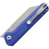 Kansept Knives Bulldozer Framelock Blue D2 Stonewash Blade With Blue G10 Handle by Kansept Knives