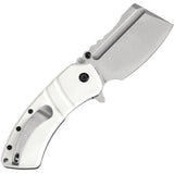 Kansept Knives XL Korvid Linerlock White G10 - 3.5 Inch 154CM Blade, Extended Tang, Pocket Clip by Kansept Knives