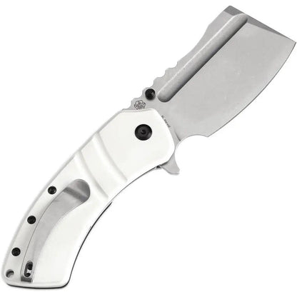 Kansept Knives XL Korvid Linerlock White G10 - 3.5 Inch 154CM Blade, Extended Tang, Pocket Clip by Kansept Knives