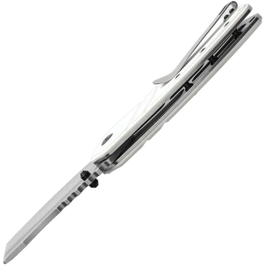 Kansept Knives XL Korvid Linerlock White G10 - 3.5 Inch 154CM Blade, Extended Tang, Pocket Clip by Kansept Knives