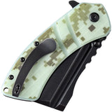 Kansept Knives XL Korvid Linerlock Jade Camo - 154CM Stainless Blade With Jade G10 Handle And Extended Tang by Kansept Knives