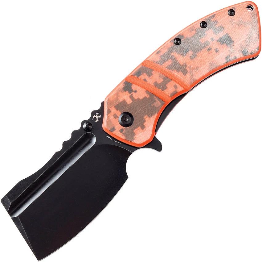Kansept Knives XL Korvid Linerlock Org Camo T1030B3 by Kansept Knives