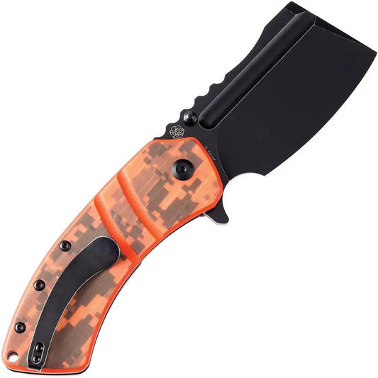 Kansept Knives XL Korvid Linerlock Orange G10 Handle With Digital Camo 154CM Blade by Kansept Knives