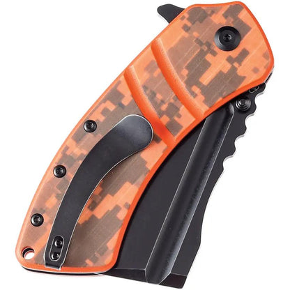 Kansept Knives XL Korvid Linerlock Orange G10 Handle With Digital Camo 154CM Blade by Kansept Knives