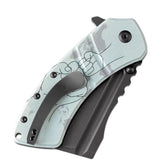 Kansept Knives XL Korvid Linerlock Jade G10 Handle - 3.5in 154CM Blade with Extended Tang by Kansept Knives
