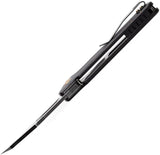 Kansept Knives Egress Linerlock Black G10 - 3.5 Inch Wharncliffe Blade, 4.75 Inch Closed, Stonewash Finish by Kansept Knives