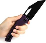 Kansept Knives Egress Linerlock - Purple G10 Handle With Wharncliffe Blade And Extended Tang by Kansept Knives