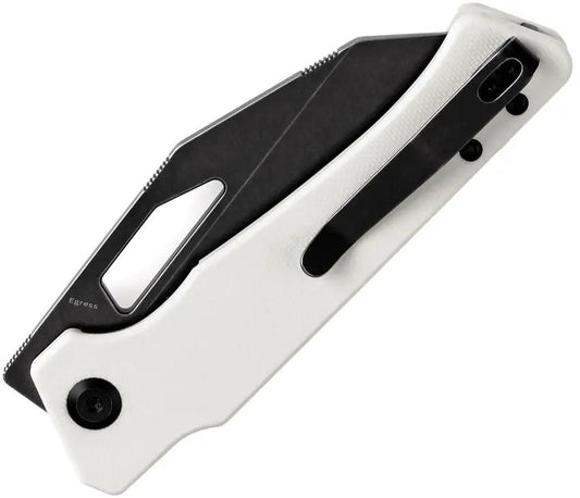Kansept Knives Egress Linerlock - White G10 Handle And Black Stonewash Wharncliffe Blade by Kansept Knives
