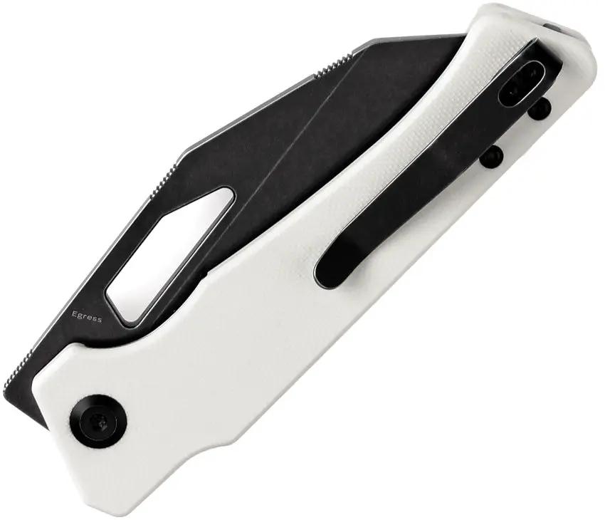 Kansept Knives Egress Linerlock - White G10 Handle And Black Stonewash Wharncliffe Blade by Kansept Knives