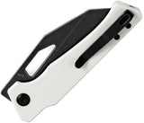 Kansept Knives Egress Linerlock - White G10 Handle And Black Stonewash Wharncliffe Blade by Kansept Knives