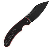 Kansept Knives Nesstreet Linerlock - 154CM Blade, Black Red G10 Handle Thumb Stud by Kansept Knives