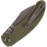 Kansept Knives Nesstreet Linerlock Olive G10 - TiNi Coated 154CM Blade For Everyday Carry by Kansept Knives