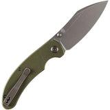 Kansept Knives Nesstreet Linerlock Olive G10 - TiNi Coated 154CM Blade For Everyday Carry by Kansept Knives