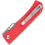 Kansept Knives Reedus Linerlock Red G10 Handle - Compact 4.5 Inch Closed, 3.5 Inch Stonewashed 154CM Clip Point Blade by Kansept Knives