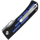 Kansept Knives Reedus Linerlock Black Blue G10 154CM Stonewash Clip Point Knife EDC by Kansept Knives