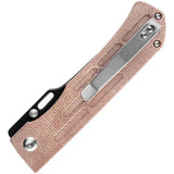 Kansept Knives Reedus Linerlock Brown Micarta T1041A5 - 3.5 Inch TiNi Coated 154CM Clip Point Blade by Kansept Knives