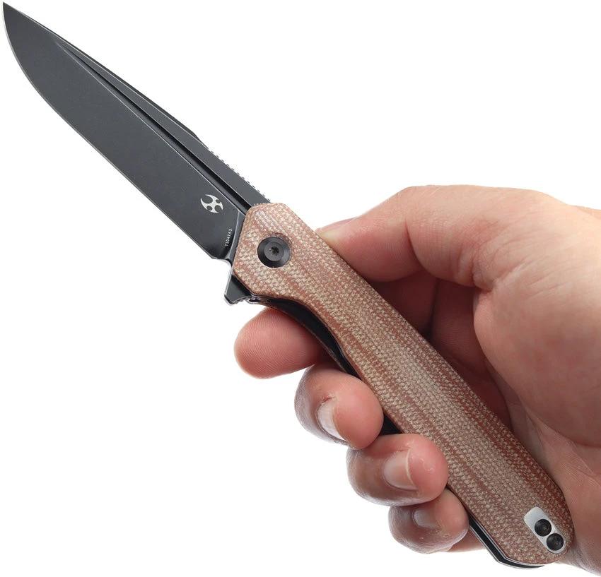 Kansept Knives Qilin Linerlock Brown Mic T1047A3 by Kansept Knives