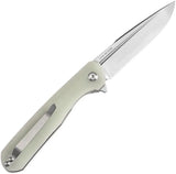Kansept Knives Qilin Linerlock Jade G10 - 154CM Drop Point Blade With Extended Tang And Pocket Clip by Kansept Knives