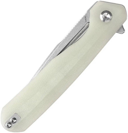 Kansept Knives Qilin Linerlock Jade G10 - 154CM Drop Point Blade With Extended Tang And Pocket Clip by Kansept Knives