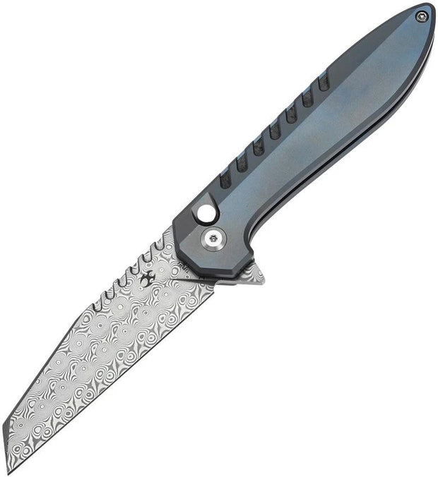 Kansept Knives Kosame Button Lock Damascus T1093F1 by Kansept Knives