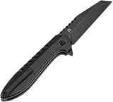 Kansept Knives Kosame Button Lock BSW BlackWash 154CM Wharncliffe Blade Titanium Handle Extended Tang EDC Knife by Kansept Knives