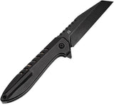 Kansept Knives Kosame Button Lock BSW - BlackWash 154CM Wharncliffe Blade With Titanium Handle Copper Foil Inlay by Kansept Knives
