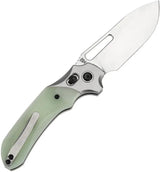 Kansept Knives Quasar Crossbar Lock Jade - 154CM Drop Point Blade With Jade G10 Handle by Kansept Knives