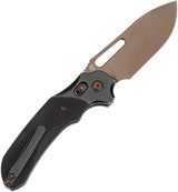 Kansept Knives Quasar Crossbar Lock G10 - Rose Finish 154CM Stainless Drop Point Blade by Kansept Knives