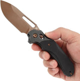 Kansept Knives Quasar Crossbar Lock G10 - Rose Finish 154CM Stainless Drop Point Blade by Kansept Knives
