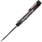 Kansept Knives Quasar Crossbar Lock GMas T1099V4 - 154CM BlackWash Drop Point Knife With G10 Handle by Kansept Knives