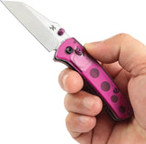 Kansept Knives Little Main Street Crossbar T2015V2 - 2.25 Inch 154CM Blade Purple Acrylic Handle by Kansept Knives